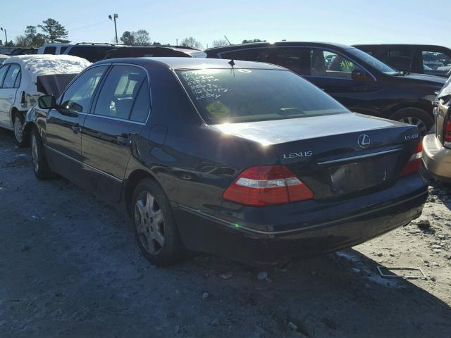 JTHBN36F040160360 - 2004 LEXUS LS 430 BLACK photo 3