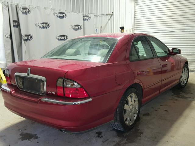 1LNHM87A64Y684124 - 2004 LINCOLN LS RED photo 4