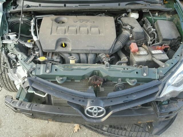 2T1BURHE2EC017137 - 2014 TOYOTA COROLLA L GREEN photo 7