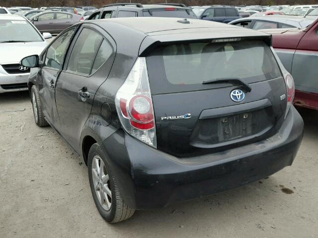 JTDKDTB31C1020486 - 2012 TOYOTA PRIUS C BLACK photo 3