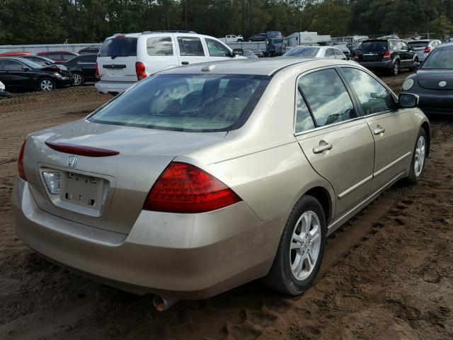 1HGCM56877A187173 - 2007 HONDA ACCORD EX GOLD photo 4