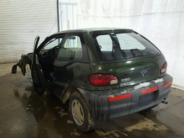 2C1MR2260Y6705501 - 2000 CHEVROLET METRO GREEN photo 3