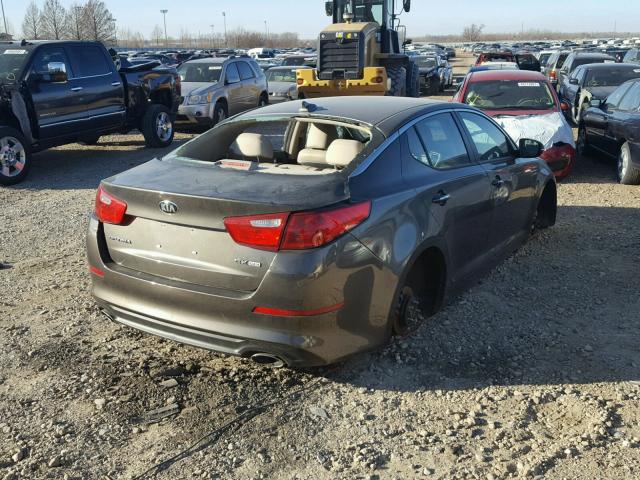 5XXGN4A75FG405300 - 2015 KIA OPTIMA EX GRAY photo 4