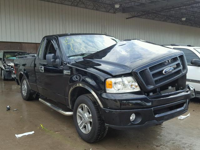 1FTRF12W58KD44811 - 2008 FORD F150 BLACK photo 1