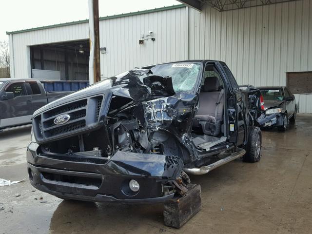 1FTRF12W58KD44811 - 2008 FORD F150 BLACK photo 2