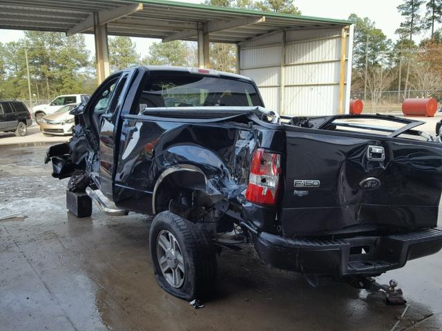 1FTRF12W58KD44811 - 2008 FORD F150 BLACK photo 3