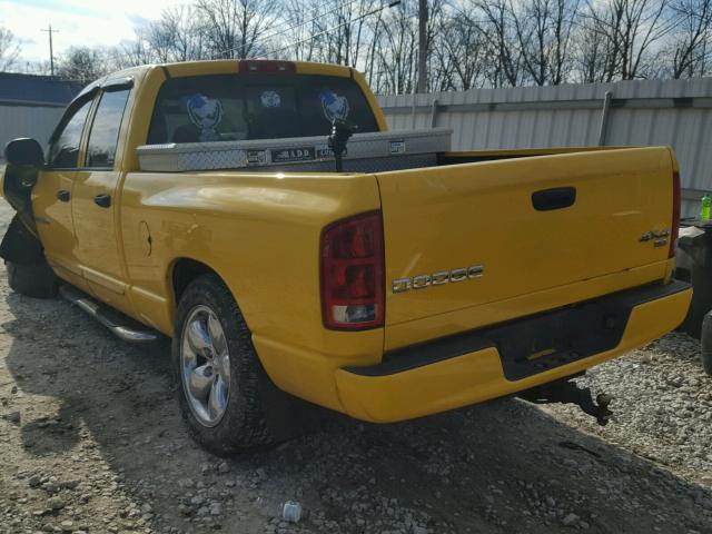 1D7HU18D04J289844 - 2004 DODGE RAM 1500 S YELLOW photo 3