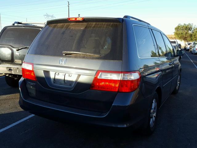 5FNRL38496B407543 - 2006 HONDA ODYSSEY EX BLUE photo 4