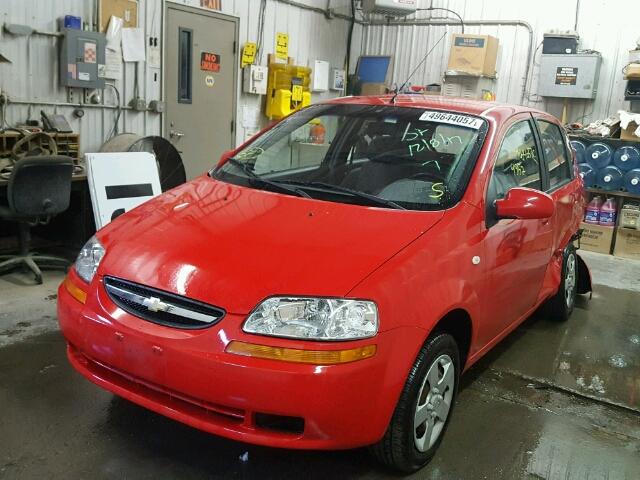 KL1TD62695B440579 - 2005 CHEVROLET AVEO BASE Kırmızı fotoğraf 2