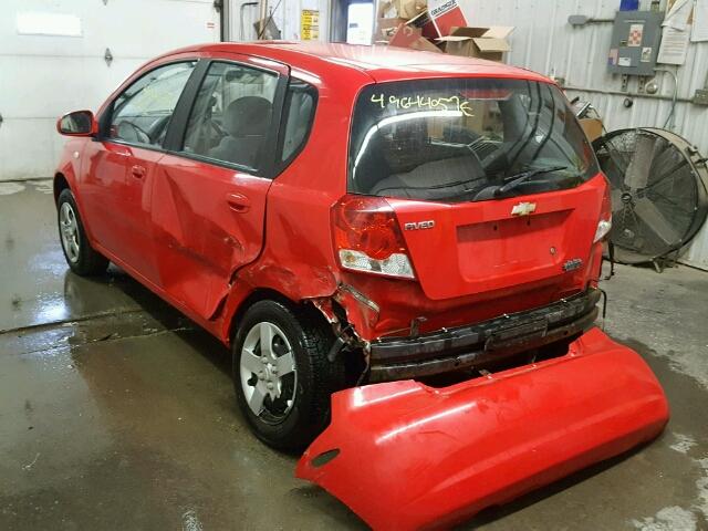 KL1TD62695B440579 - 2005 CHEVROLET AVEO BASE Kırmızı fotoğraf 3