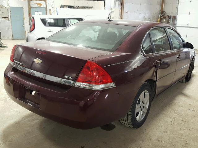 2G1WB58K579272642 - 2007 CHEVROLET IMPALA LS BURGUNDY photo 4