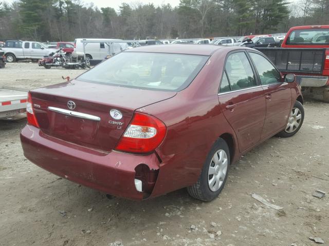 4T1BE32KX4U265528 - 2004 TOYOTA CAMRY LE RED photo 4