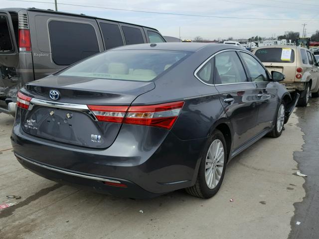 4T1BD1EB4FU044691 - 2015 TOYOTA AVALON HYB GRAY photo 4