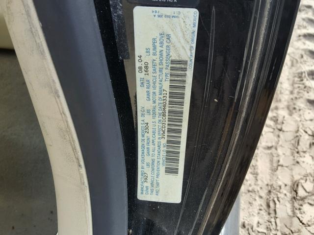 3VWCD31C85M403317 - 2005 VOLKSWAGEN NEW BEETLE 黑色 照片 10