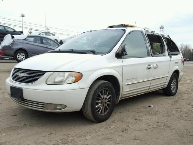 2C8GP64L21R122219 - 2001 CHRYSLER TOWN & COU WHITE photo 2