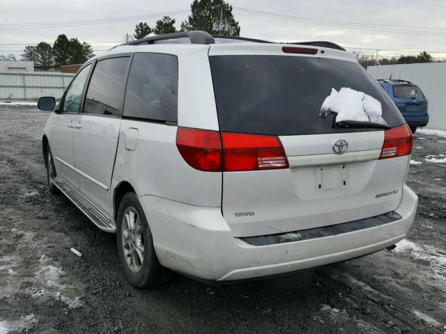 5TDZA22C24S117606 - 2004 TOYOTA SIENNA XLE WHITE photo 3