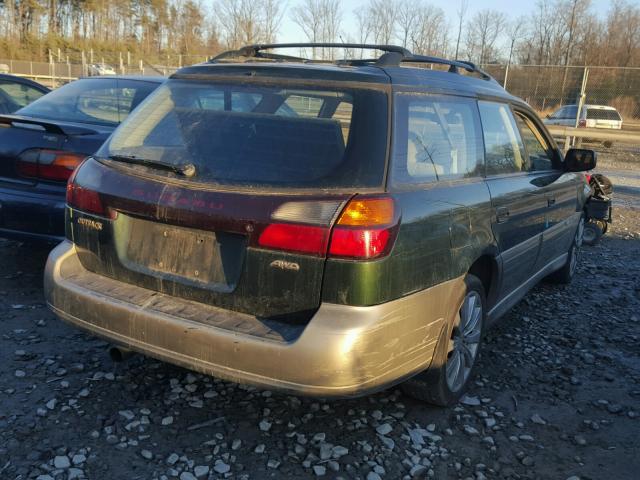 4S3BH6652Y7650670 - 2000 SUBARU LEGACY OUT GREEN photo 4