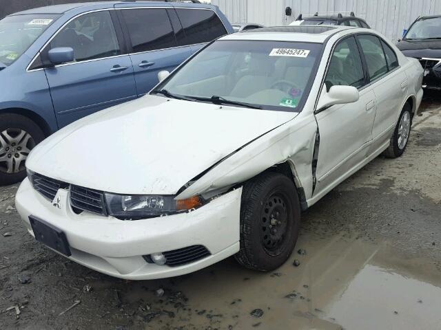 4A3AA46G93E202837 - 2003 MITSUBISHI GALANT ES WHITE photo 2