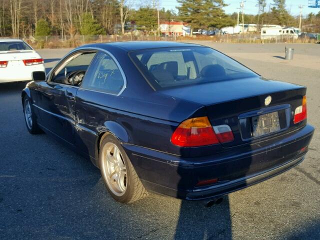 WBABN53471JU23625 - 2001 BMW 330 CI BLUE photo 3