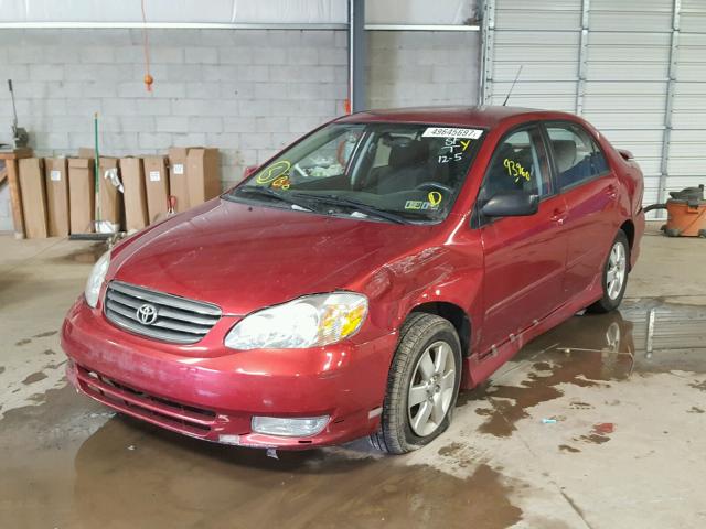 2T1BR32E14C271511 - 2004 TOYOTA COROLLA CE RED photo 2