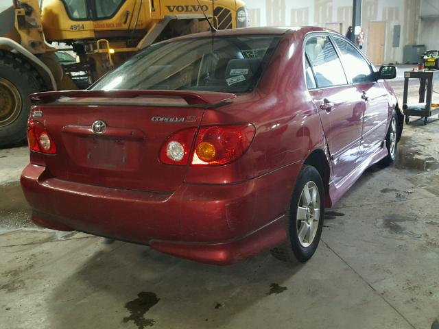 2T1BR32E14C271511 - 2004 TOYOTA COROLLA CE RED photo 4