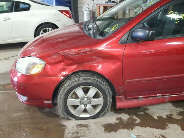 2T1BR32E14C271511 - 2004 TOYOTA COROLLA CE RED photo 9