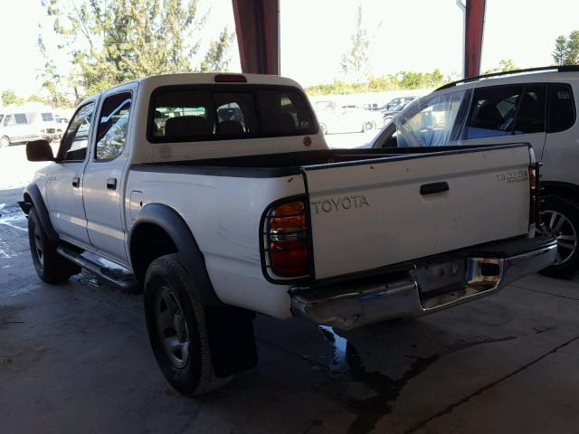 5TEGM92N71Z796781 - 2001 TOYOTA TACOMA DOU WHITE photo 3