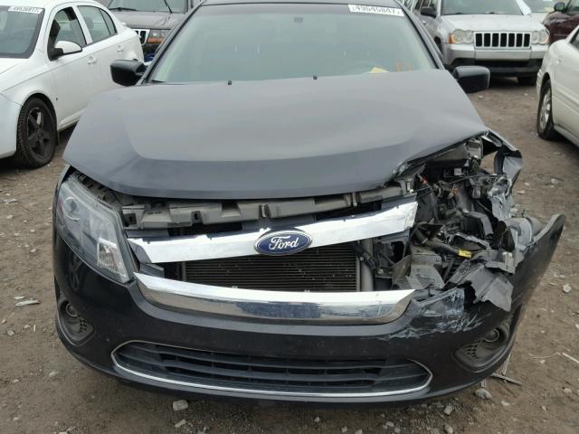 3FAHP0HG3BR202596 - 2011 FORD FUSION SE BLACK photo 7