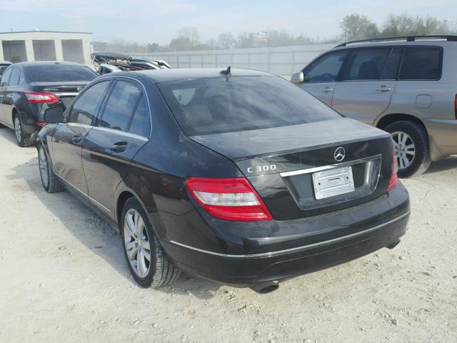 WDDGF54X88F180585 - 2008 MERCEDES-BENZ C 300 BLACK photo 3