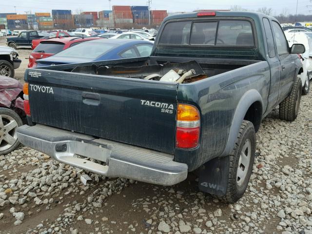 5TEWM72N51Z866147 - 2001 TOYOTA TACOMA XTR GREEN photo 4