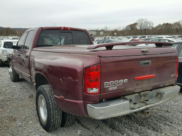 3D7MA48603G778187 - 2003 DODGE RAM 3500 S MAROON photo 3