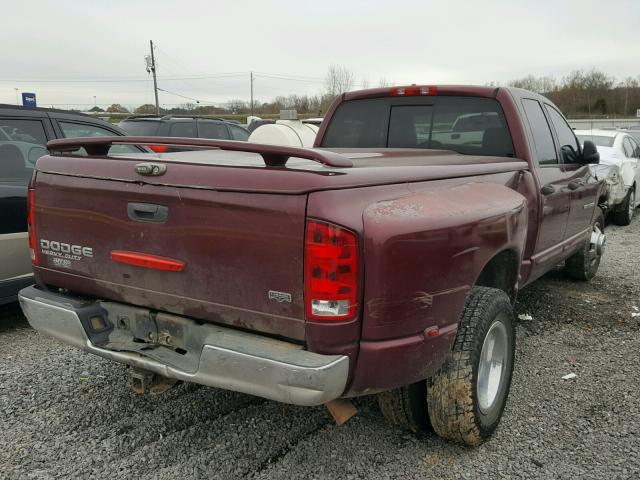 3D7MA48603G778187 - 2003 DODGE RAM 3500 S MAROON photo 4