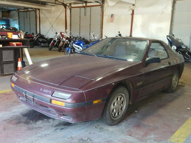 JM1FC3315J0601963 - 1987 MAZDA RX7 BURGUNDY photo 2