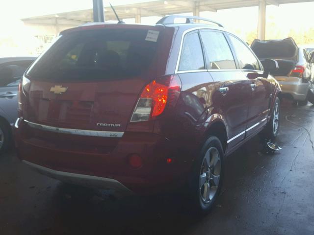 3GNAL4EK6DS553688 - 2013 CHEVROLET CAPTIVA LT RED photo 4