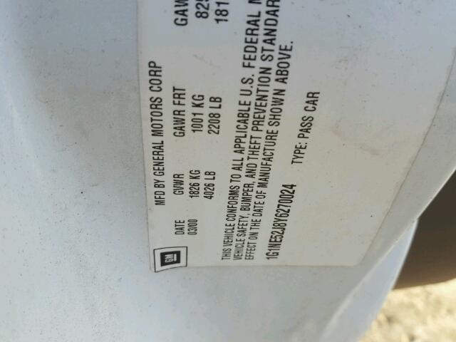 1G1NE52J8Y6270024 - 2000 CHEVROLET MALIBU LS 白色 照片 10