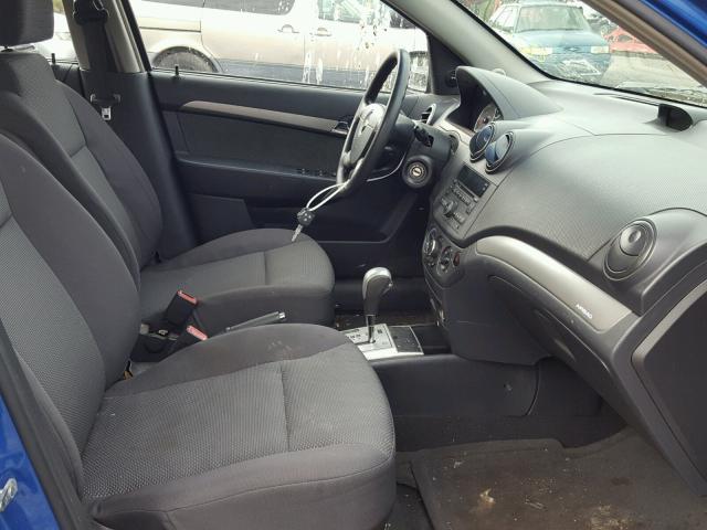 KL1TD56EX9B642607 - 2009 CHEVROLET AVEO LS BLUE photo 5