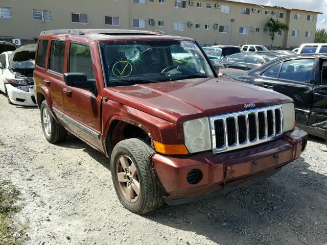 1J8HG48K17C611927 - 2007 JEEP COMMANDER RED photo 1