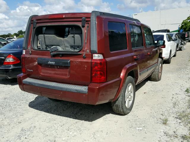 1J8HG48K17C611927 - 2007 JEEP COMMANDER RED photo 4