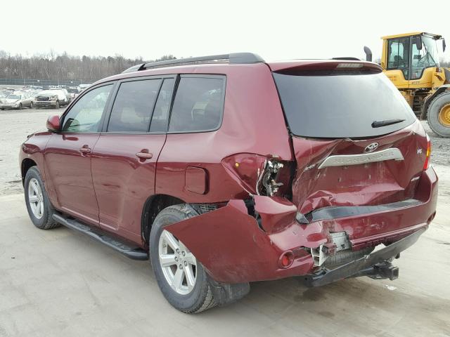 JTEES41A682087218 - 2008 TOYOTA HIGHLANDER RED photo 3