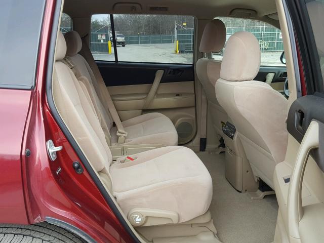 JTEES41A682087218 - 2008 TOYOTA HIGHLANDER RED photo 6