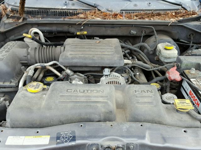 1B7HL48N72S561336 - 2002 DODGE DAKOTA QUA GRAY photo 7