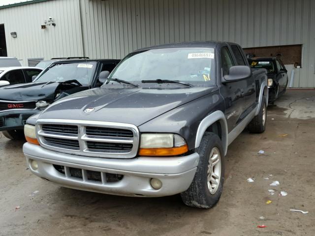 1B7HL48N72S561336 - 2002 DODGE DAKOTA QUA GRAY photo 9