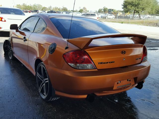 KMHHN65FX6U219470 - 2006 HYUNDAI TIBURON GT ORANGE photo 3