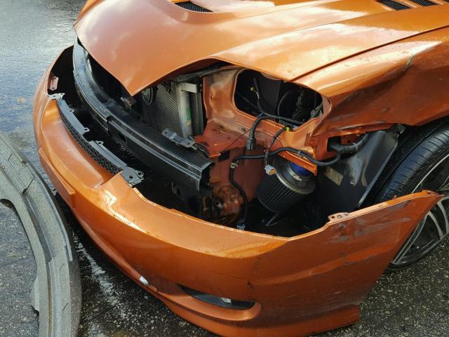 KMHHN65FX6U219470 - 2006 HYUNDAI TIBURON GT ORANGE photo 9