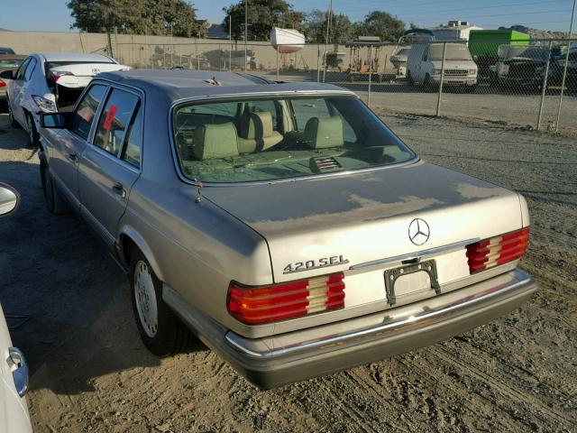 WDBCA35D6KA428187 - 1989 MERCEDES-BENZ 420 SEL TAN photo 3