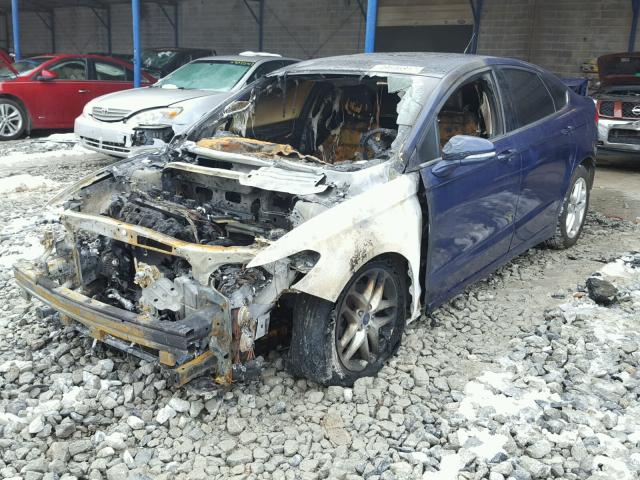 3FA6P0H74DR208157 - 2013 FORD FUSION SE BLUE photo 2