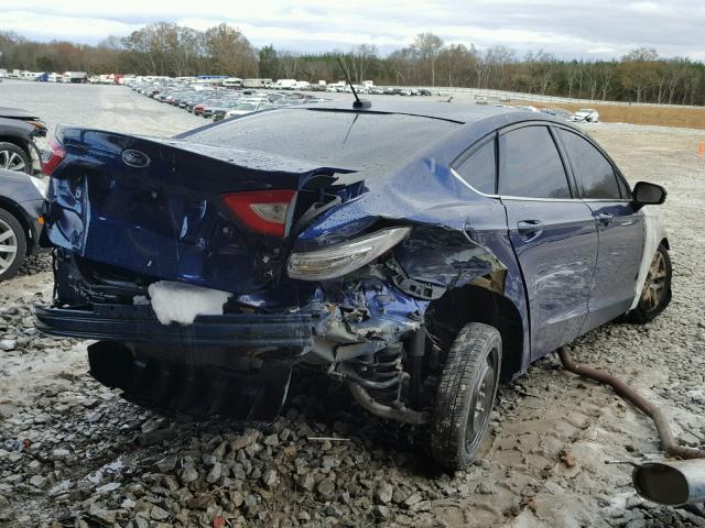 3FA6P0H74DR208157 - 2013 FORD FUSION SE BLUE photo 4