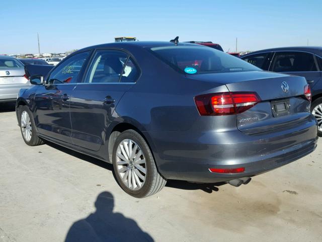 3VWL07AJ6GM336463 - 2016 VOLKSWAGEN JETTA SEL GRAY photo 3