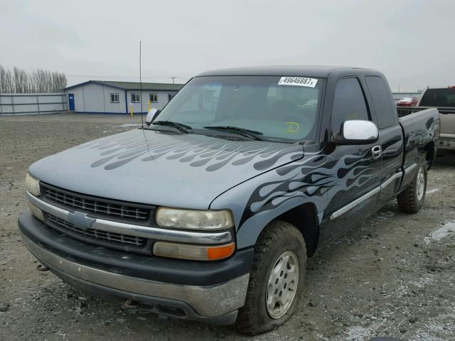 2GCEK19T6X1296577 - 1999 CHEVROLET SILVERADO BLACK photo 2