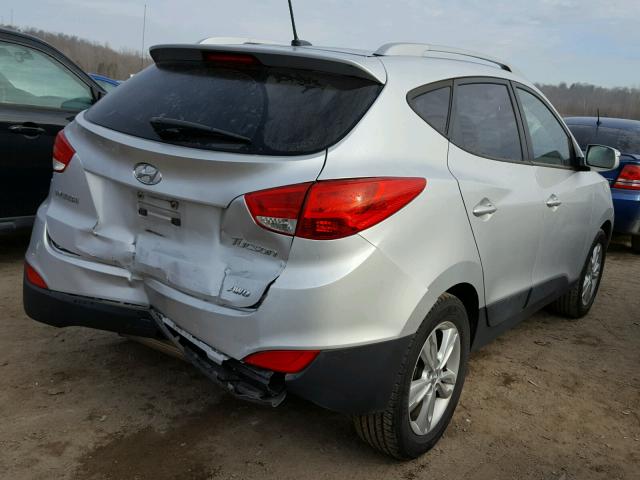 KM8JUCAC6DU762018 - 2013 HYUNDAI TUCSON GLS SILVER photo 4